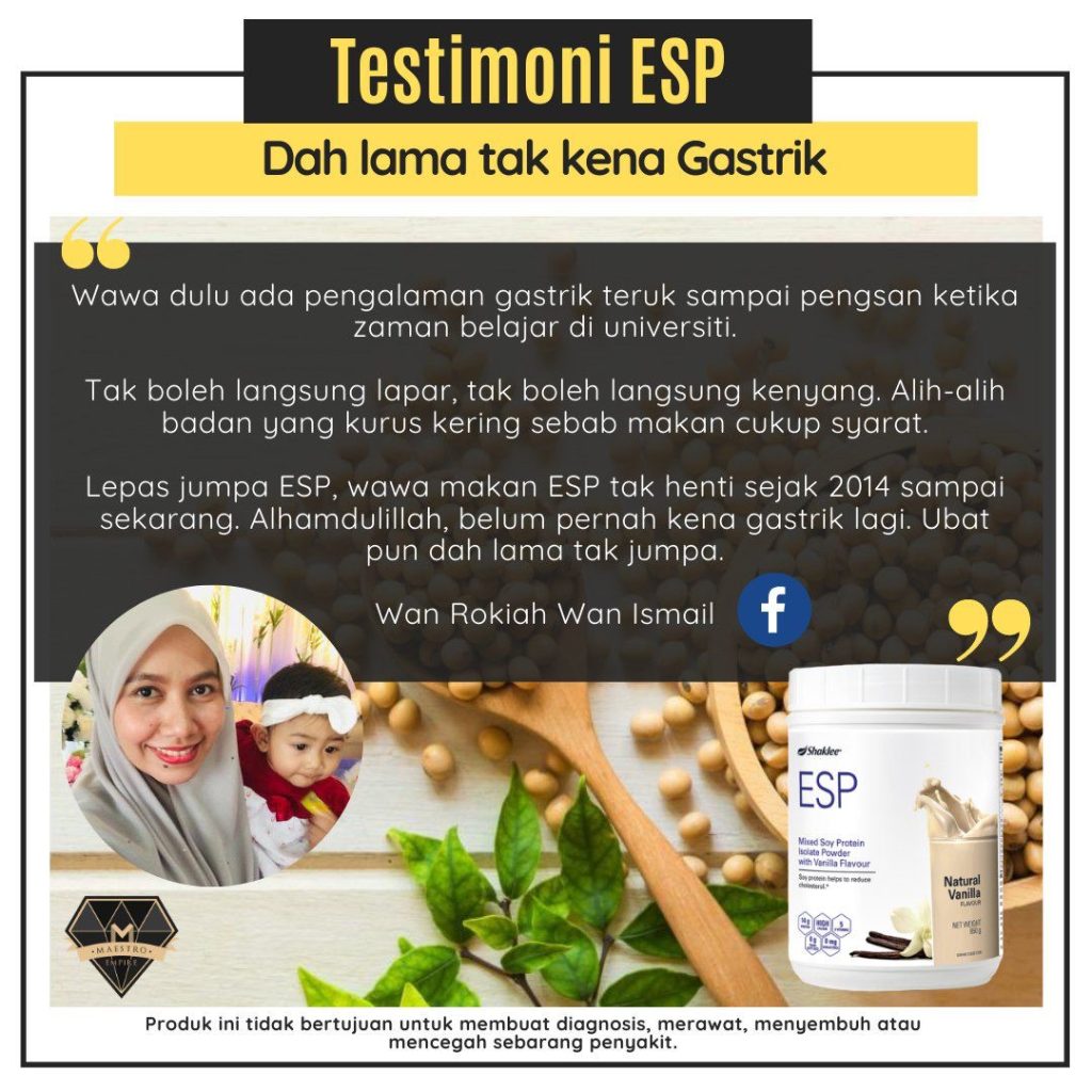 esp shaklee makanan untuk gastrik